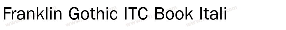 Franklin Gothic ITC Book Italic BT字体转换